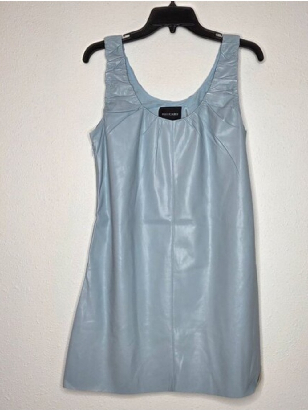 Dolce cabo Pink Faux-Leather Sleeveless Shift Dress